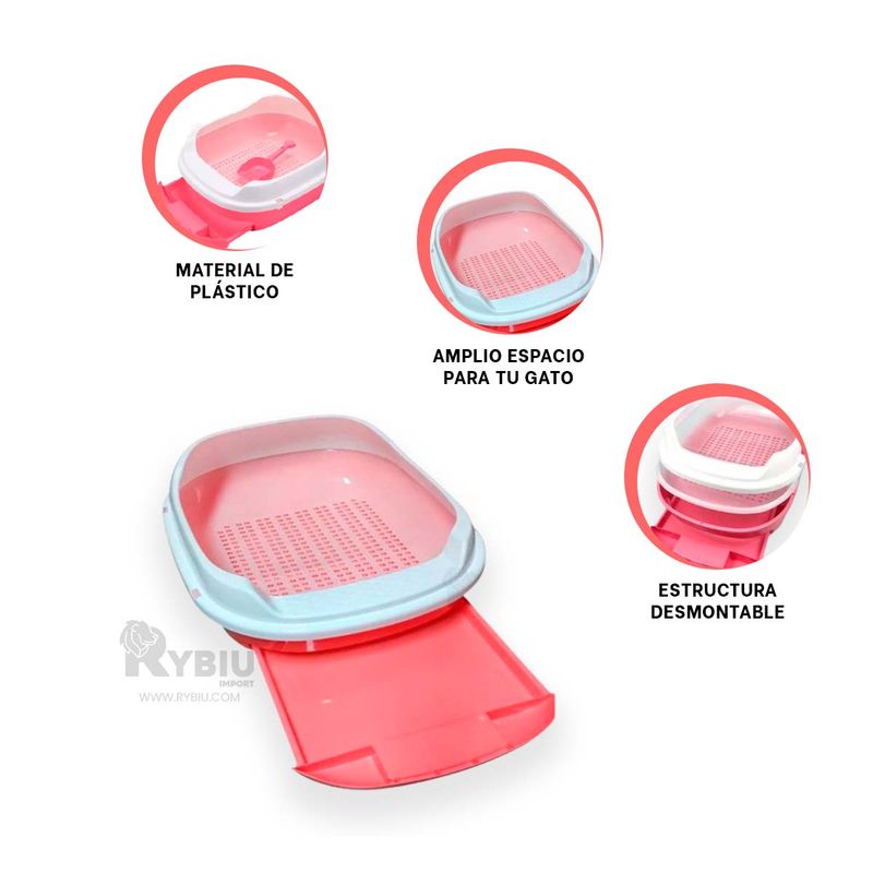 GENERICO - Recipiente Sanitario Pet Removible Rosado Y+Regalo Agendita