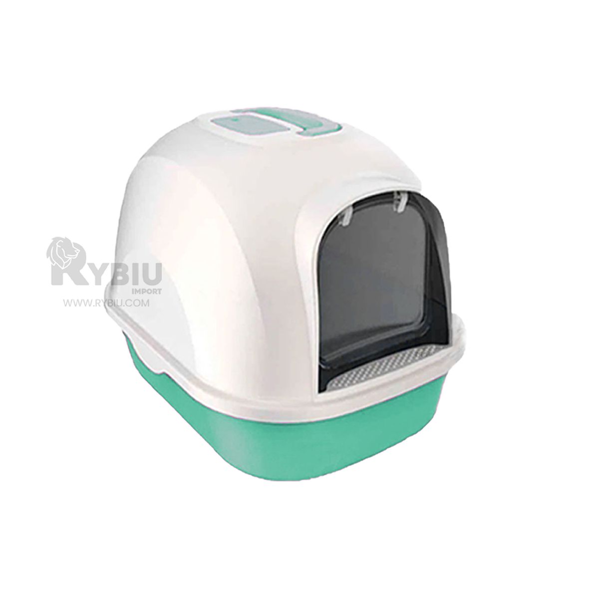 GENERICO - Arenero Cerrado de Gato Funcional en Color Verde