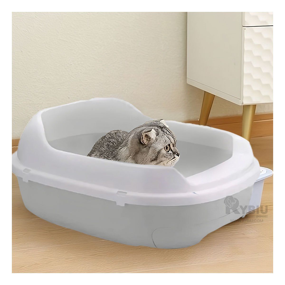 GENERICO - Arenero Higienico con Bandeja Gris Y+Papel de Regalo