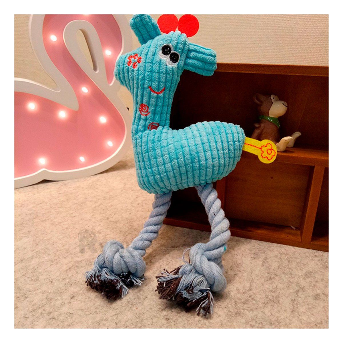 GENERICO - Juguete Enrollable Jirafa de Color Celeste Y+Regalo Agendita