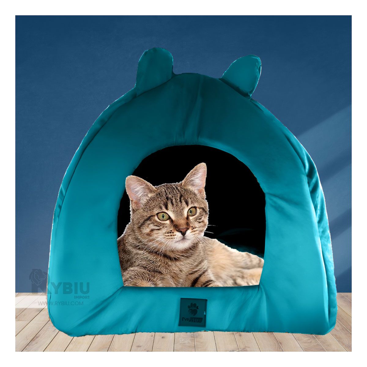 GENERICO - Cama para Mascota Verde Agua Talla L Y+Papel de Regalo