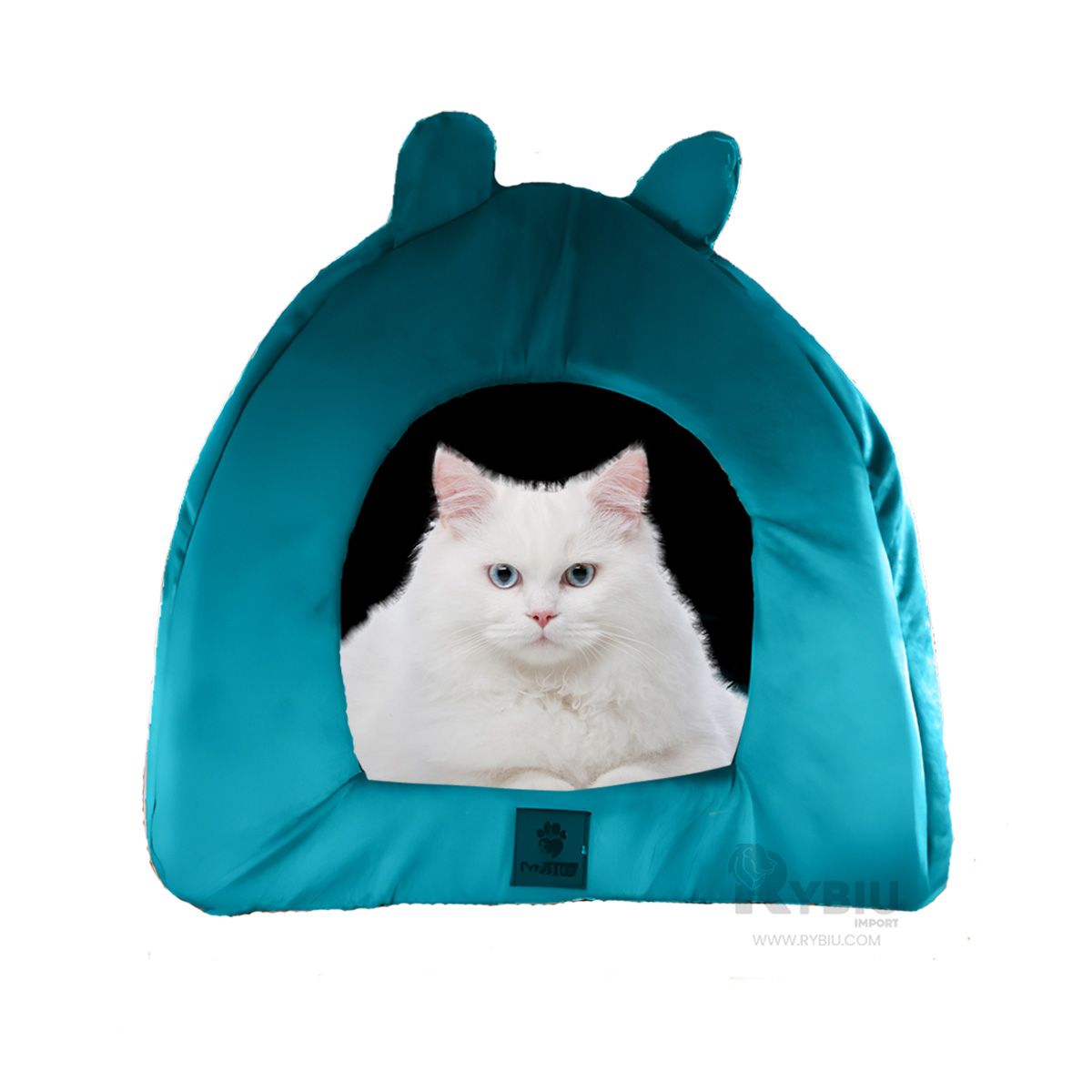 GENERICO - Cama para Mascota Verde Agua Talla L Y+Papel de Regalo