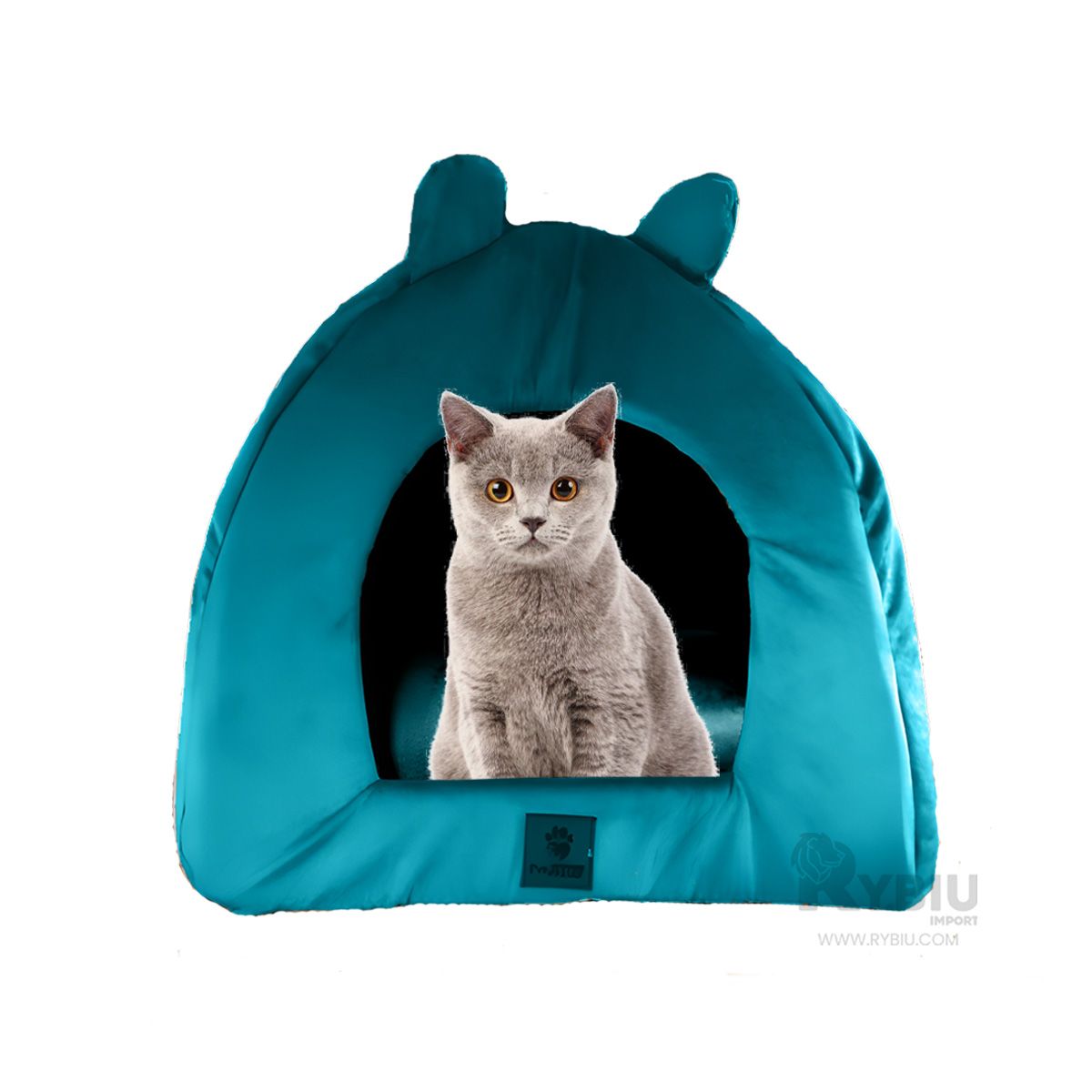 GENERICO - Iglu de Dormitorio de Mascota Verde Agua Y+Ligas de Regalo