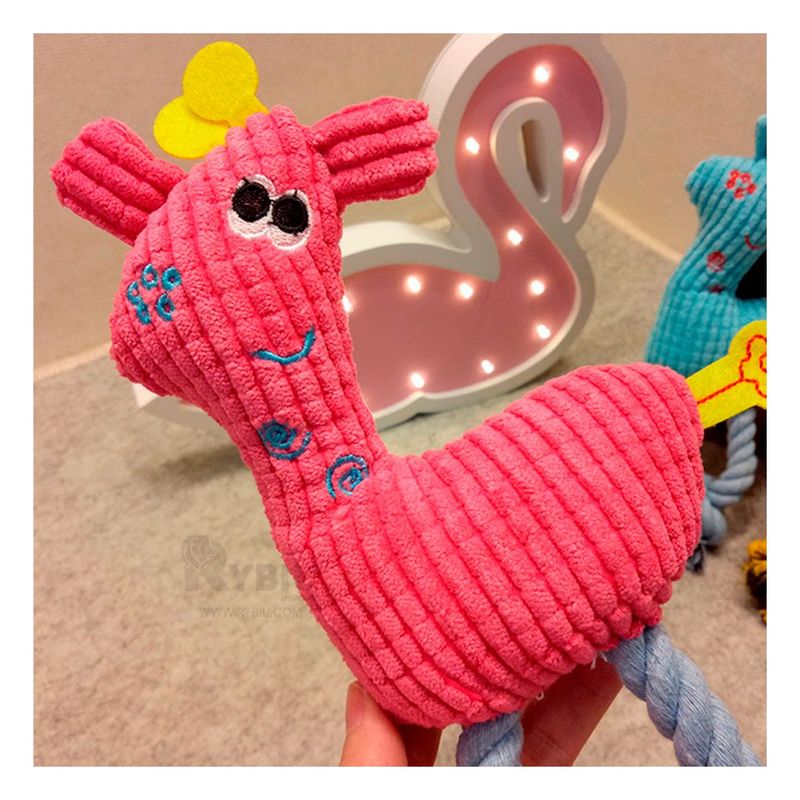 GENERICO - Girafa Peluche de Felpa para Perro de Color Rosado