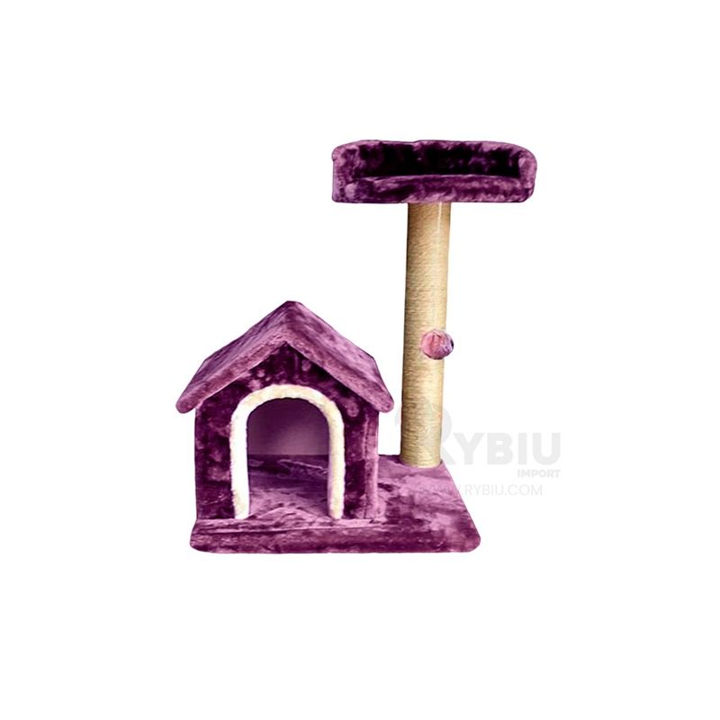 GENERICO - Gym con Doble Altura para Felinos Lila Y+Papel de Regalo