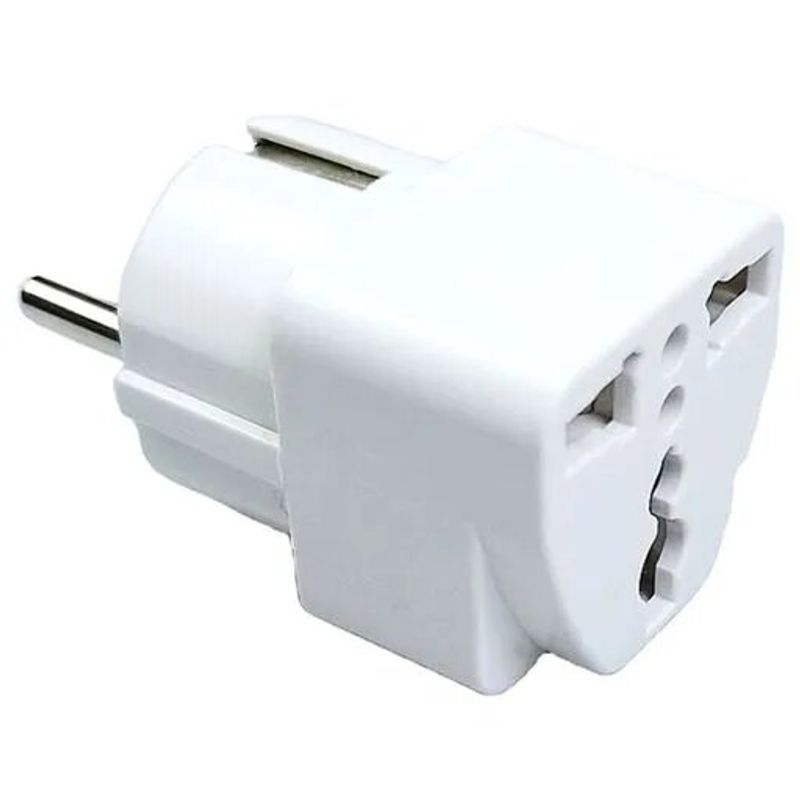 GENERICO - ADAPTADOR UNIVERSAL A SCHUKO  10A -15A 250V PVC