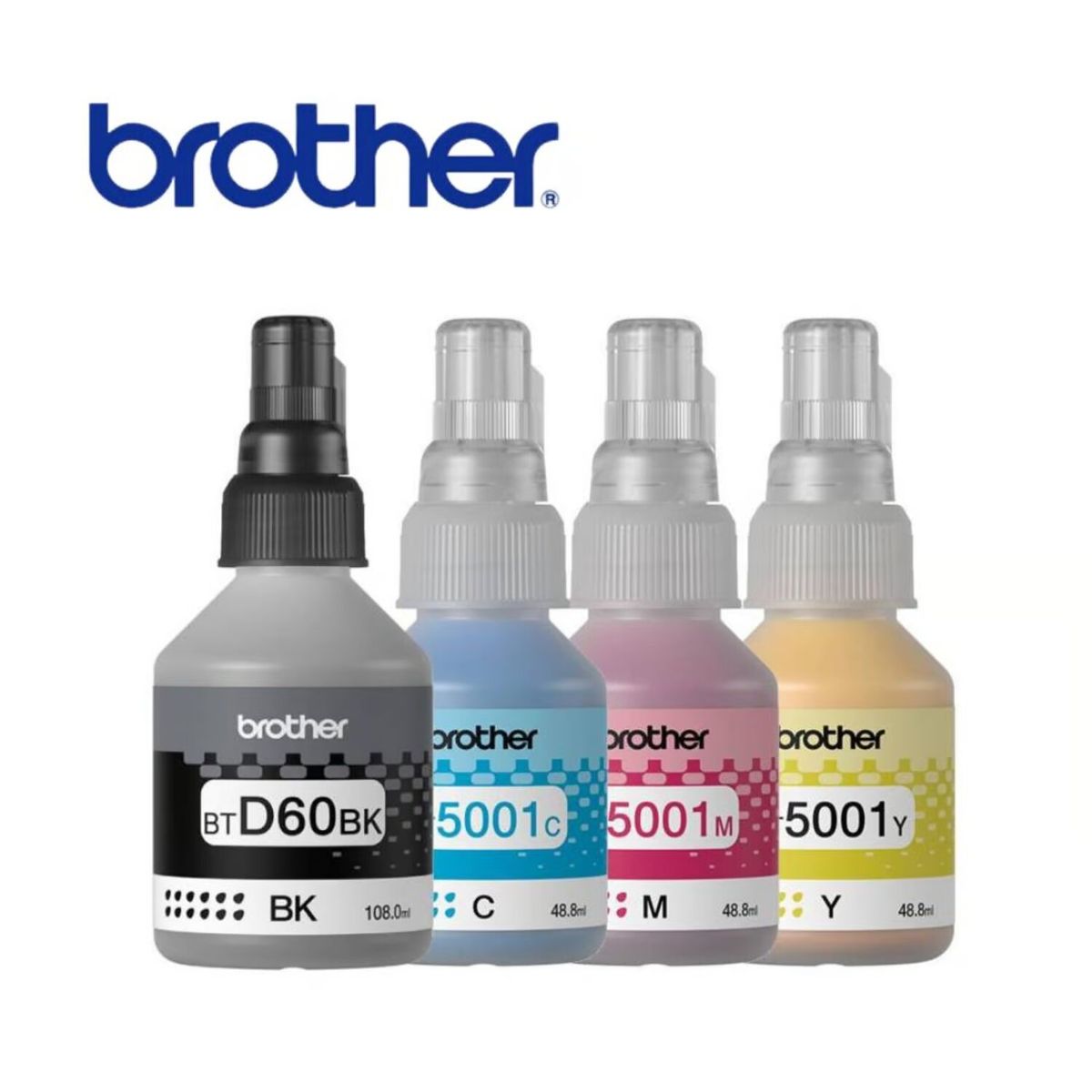 BROTHER - KIT JUEGO DE TINTAS BROTHER BT-5001 COLORES BTD-60BK NEGRO ORIGINAL