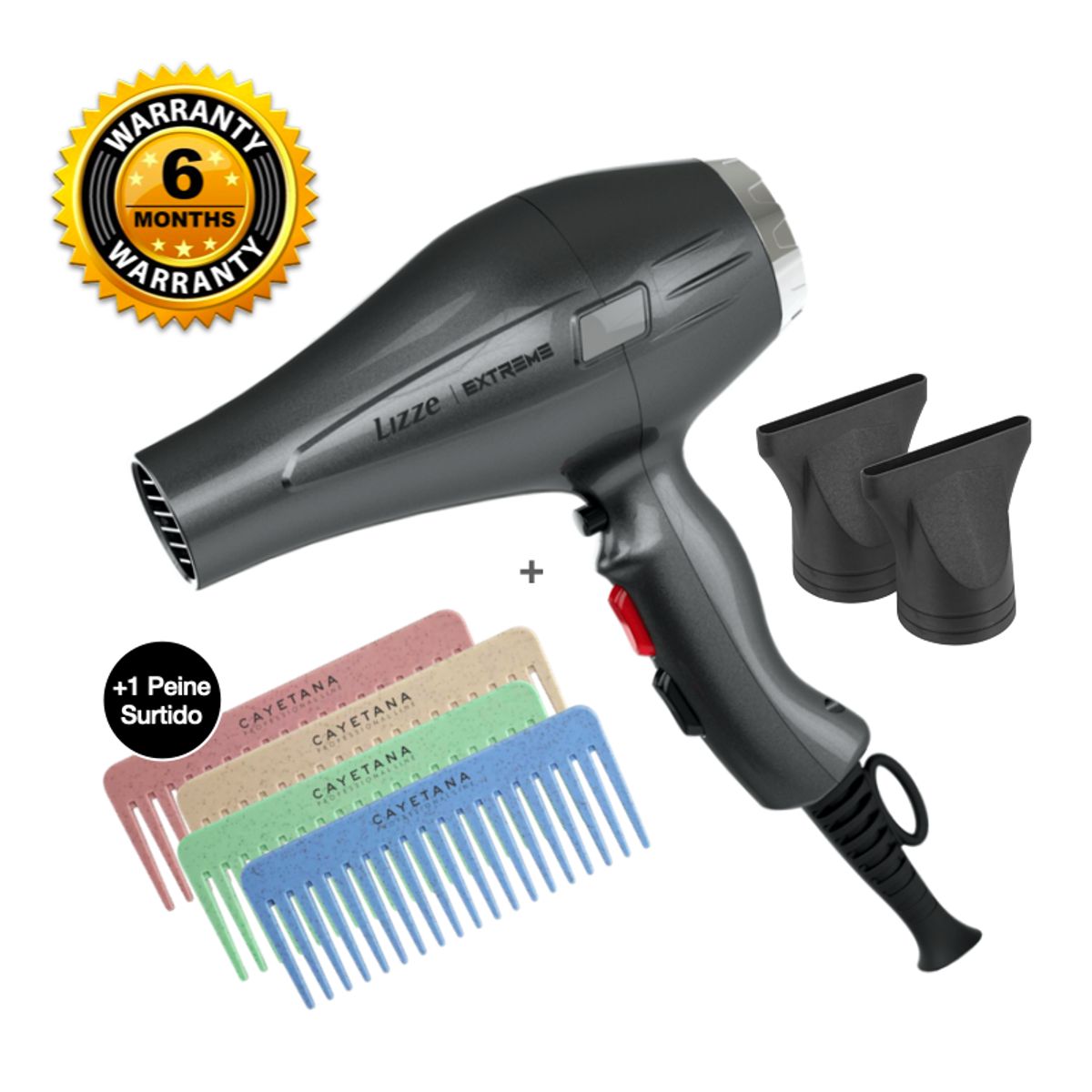 LIZZE - Secadora Lizze EXTREME 2400W + Peine surtido