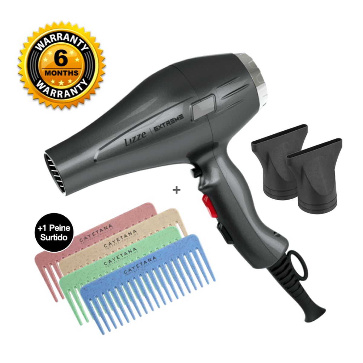 LIZZE - Secadora Lizze EXTREME 2400W + Peine surtido