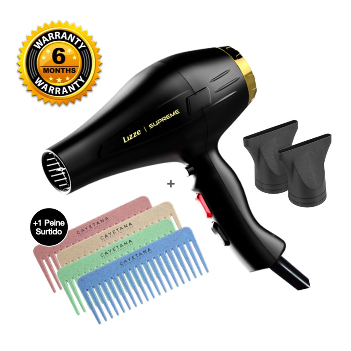 LIZZE - Secadora Lizze SUPREME 2600W + Peine Surtido