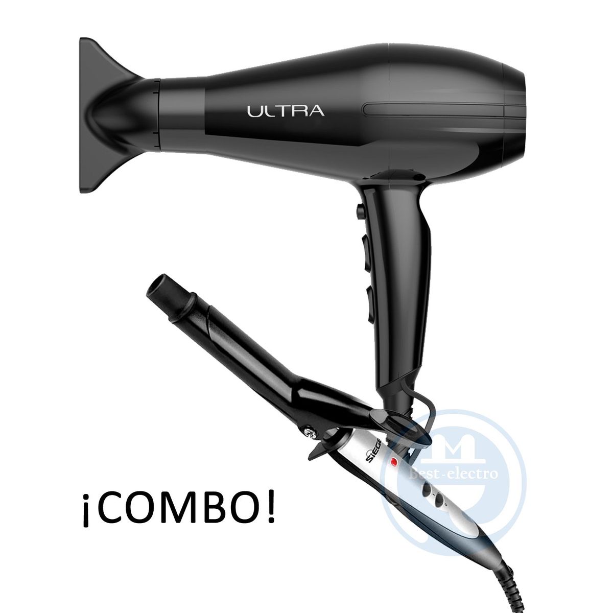 GAMA - Combo Secador Gama Ultra BECHD0000001998 y Rizador Siegen SG-2411