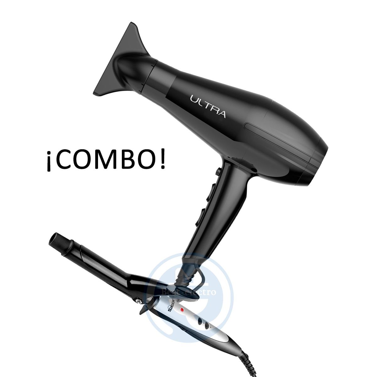 GAMA - Combo Secador Gama Ultra BECHD0000001998 y Rizador Siegen SG-2411