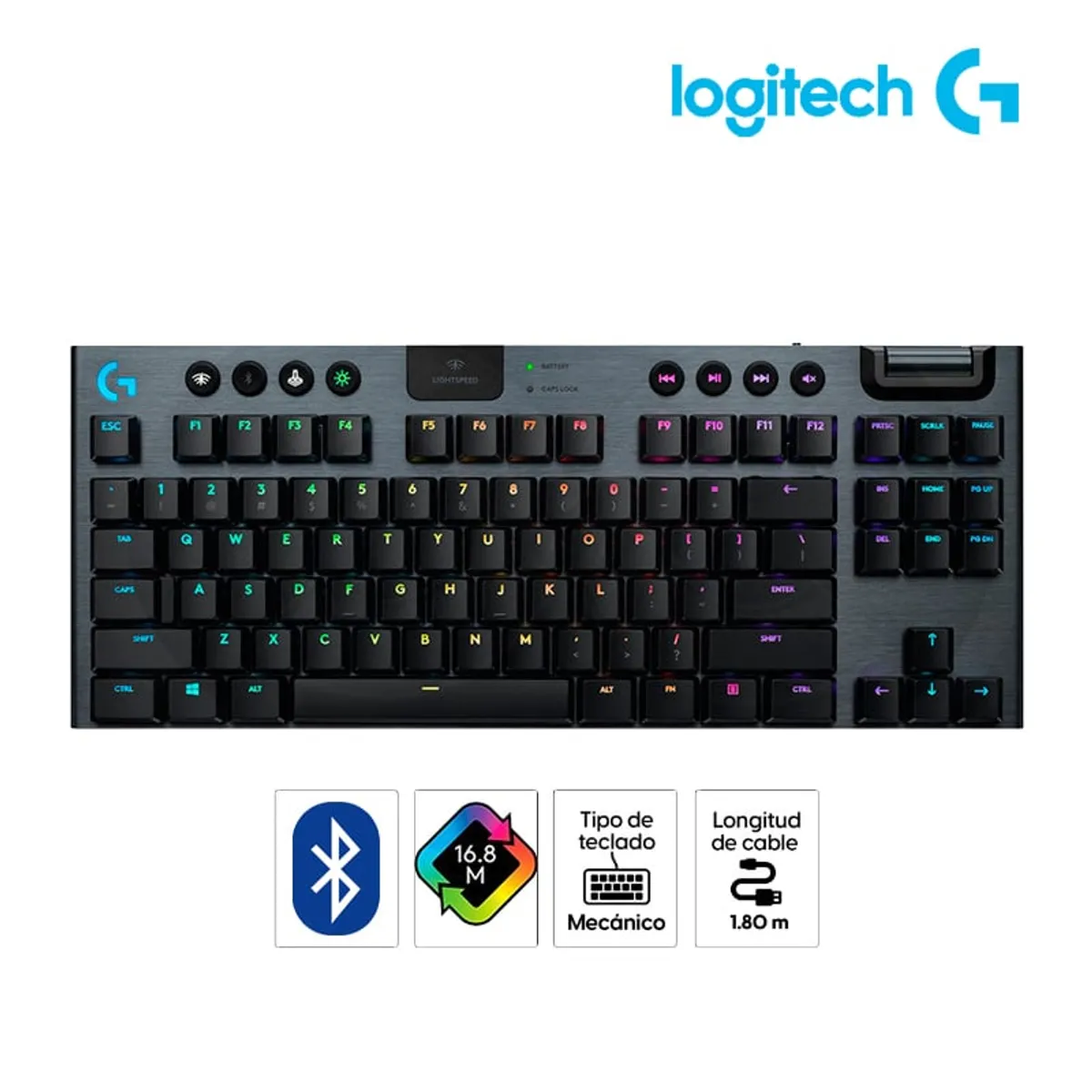 LOGITECH - TECLADO LOGITECH G915 TKL LIGHTSPEED RGB LIGHTSYNC