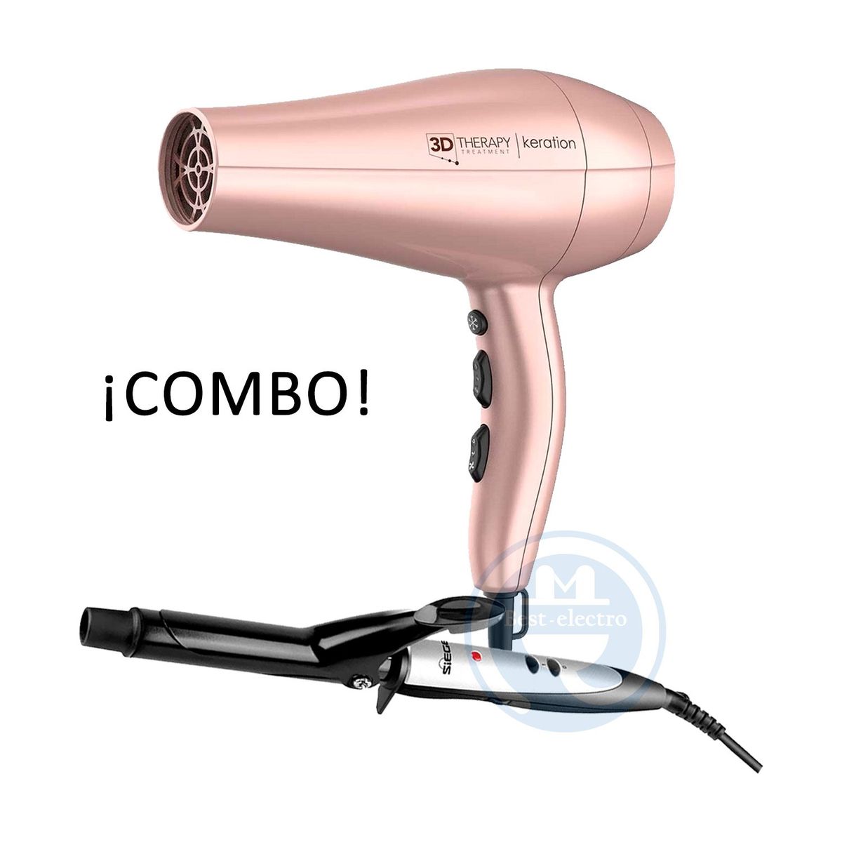 GAMA - Combo Secador Diva 3D Keration BECHD000002033 y Rizador Siegen SG-2411