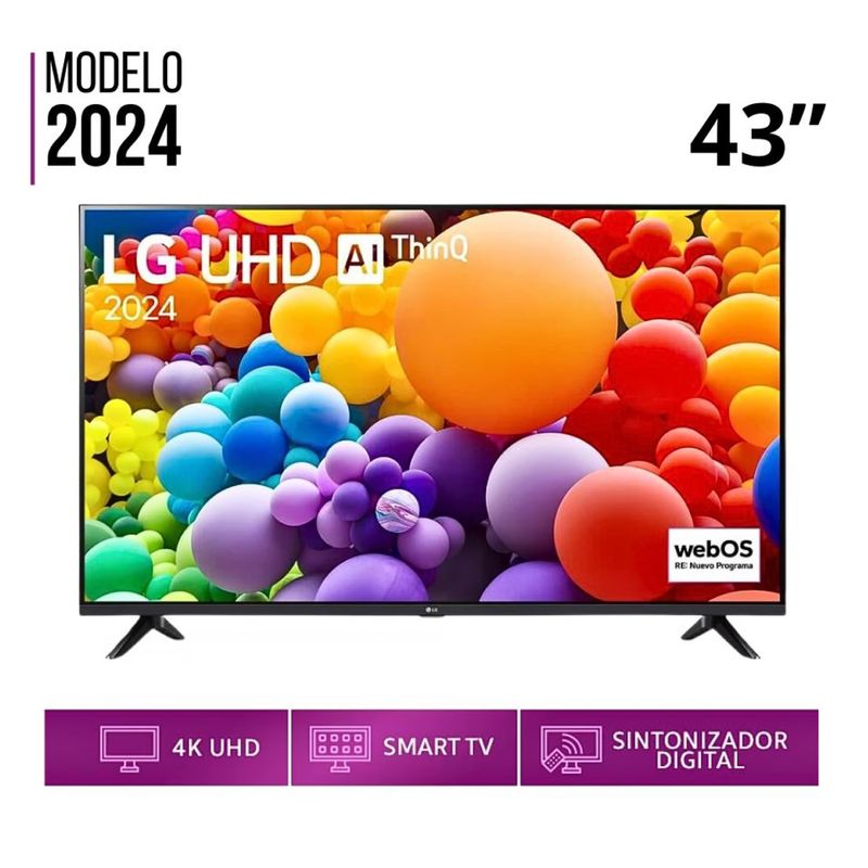 LG - Televisor LG 43 UHD α5 IA 4K Gen7 WebOS 43UT7300