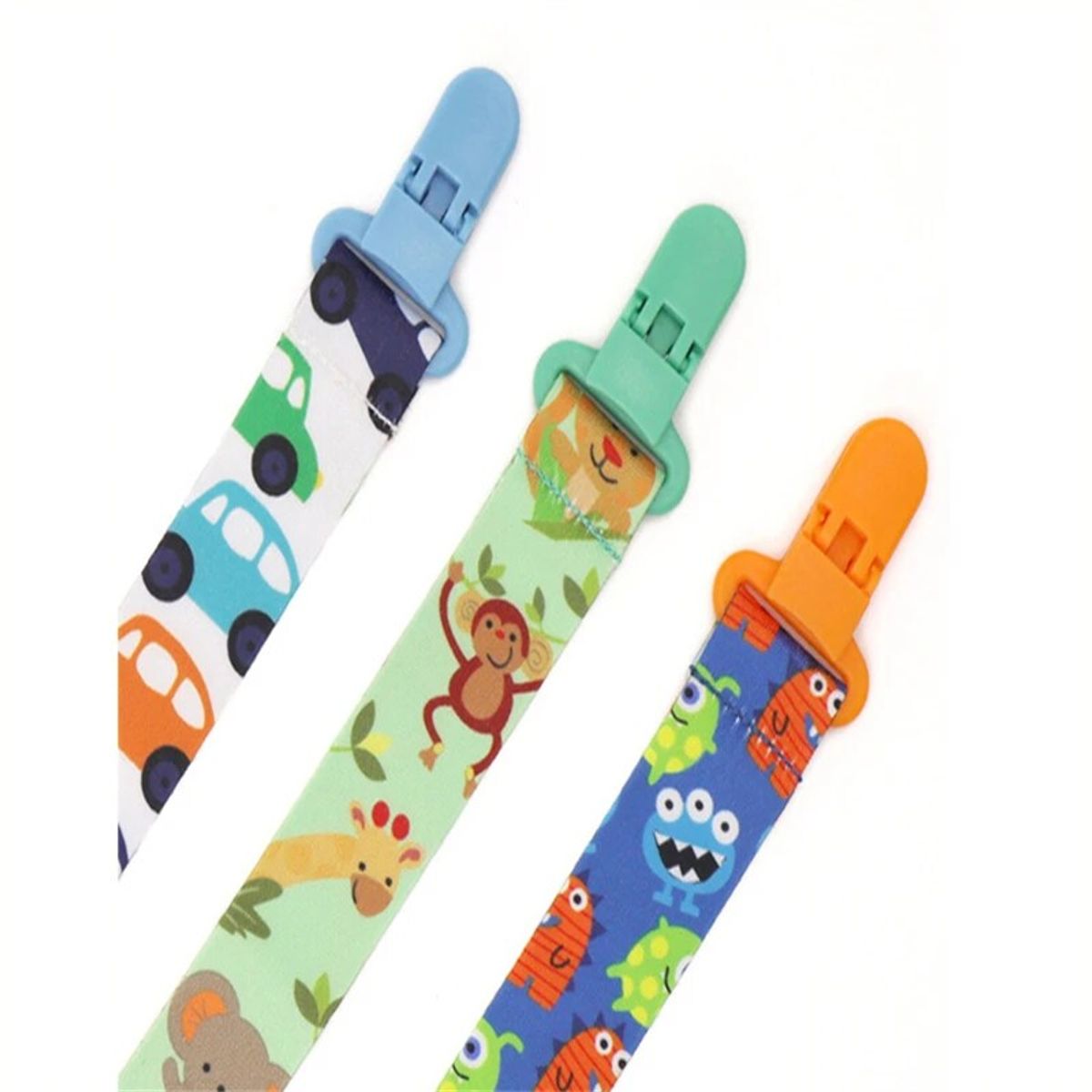 THE BABY SPOT - Pack x 3 un - Sujetadores de chupón para bebé (CARS)