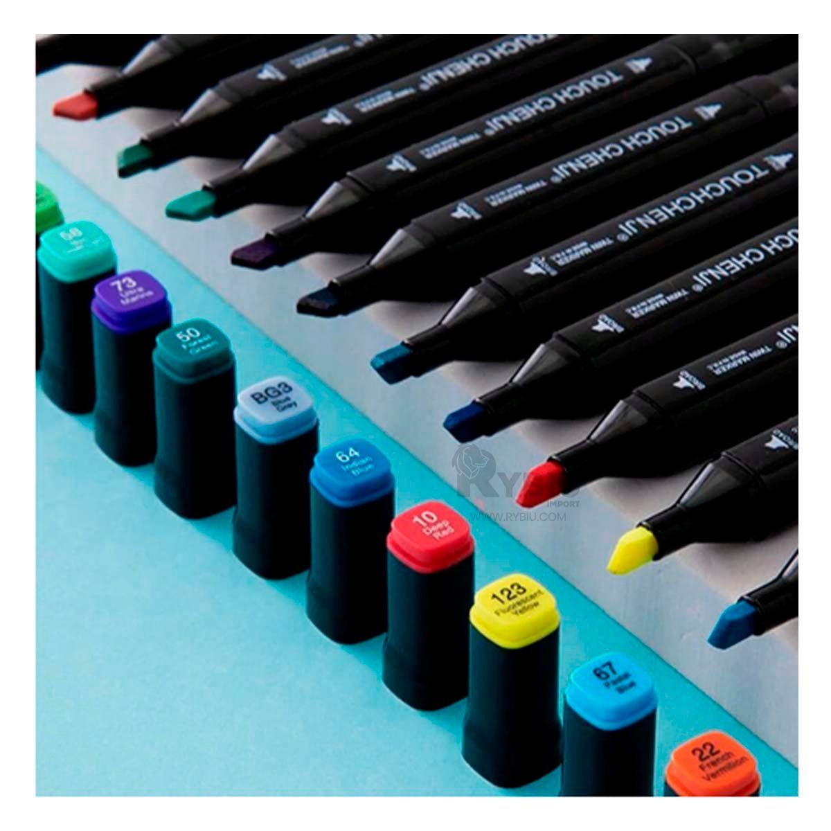 RYBIU IMPORT - Marcadores Llamativos de 24 Unidades Y+Post-it Adhesivos