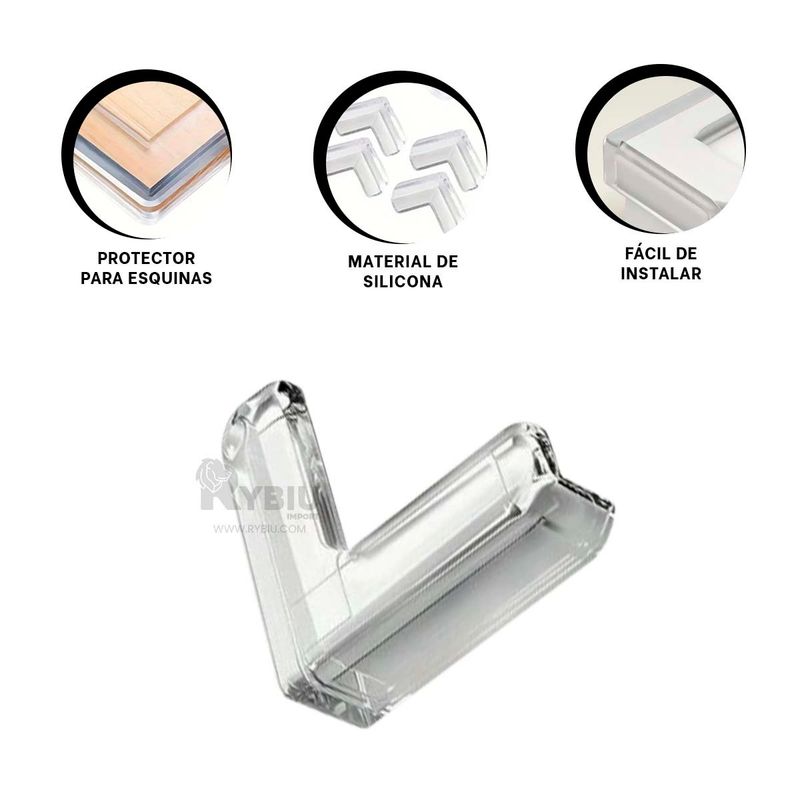 RYBIU IMPORT - Esquina de Silicona en Transparente Y+Post-it Adhesivos