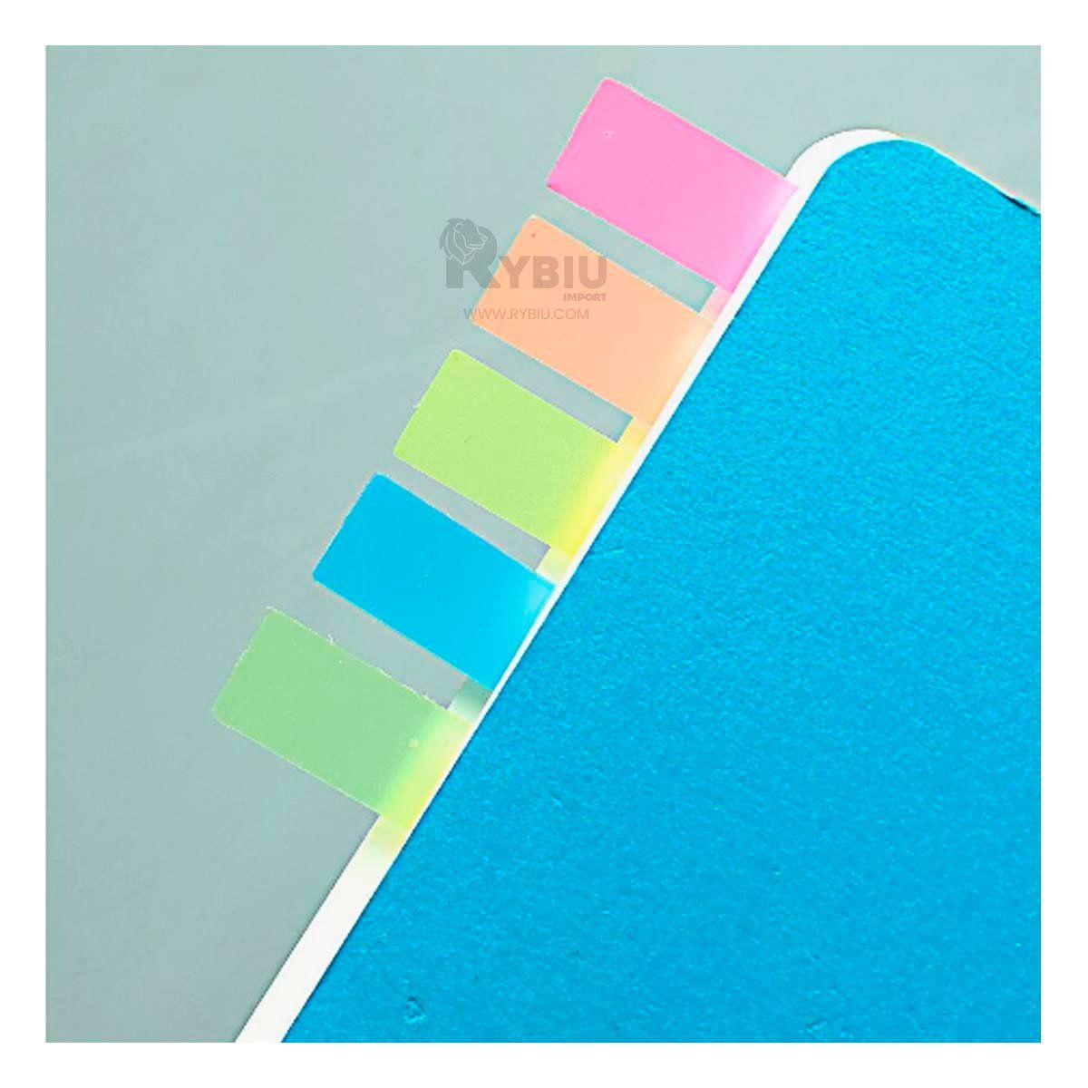 RYBIU IMPORT - Post It Compactas con Flechas Multicolor Y+Ligas de Regalo