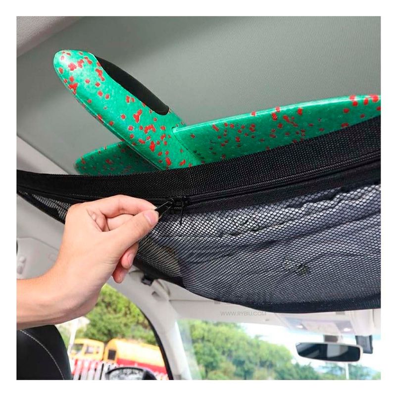 RYBIU IMPORT - Red para Car para Guardar en Negro Y+Banderitas Adhesivas