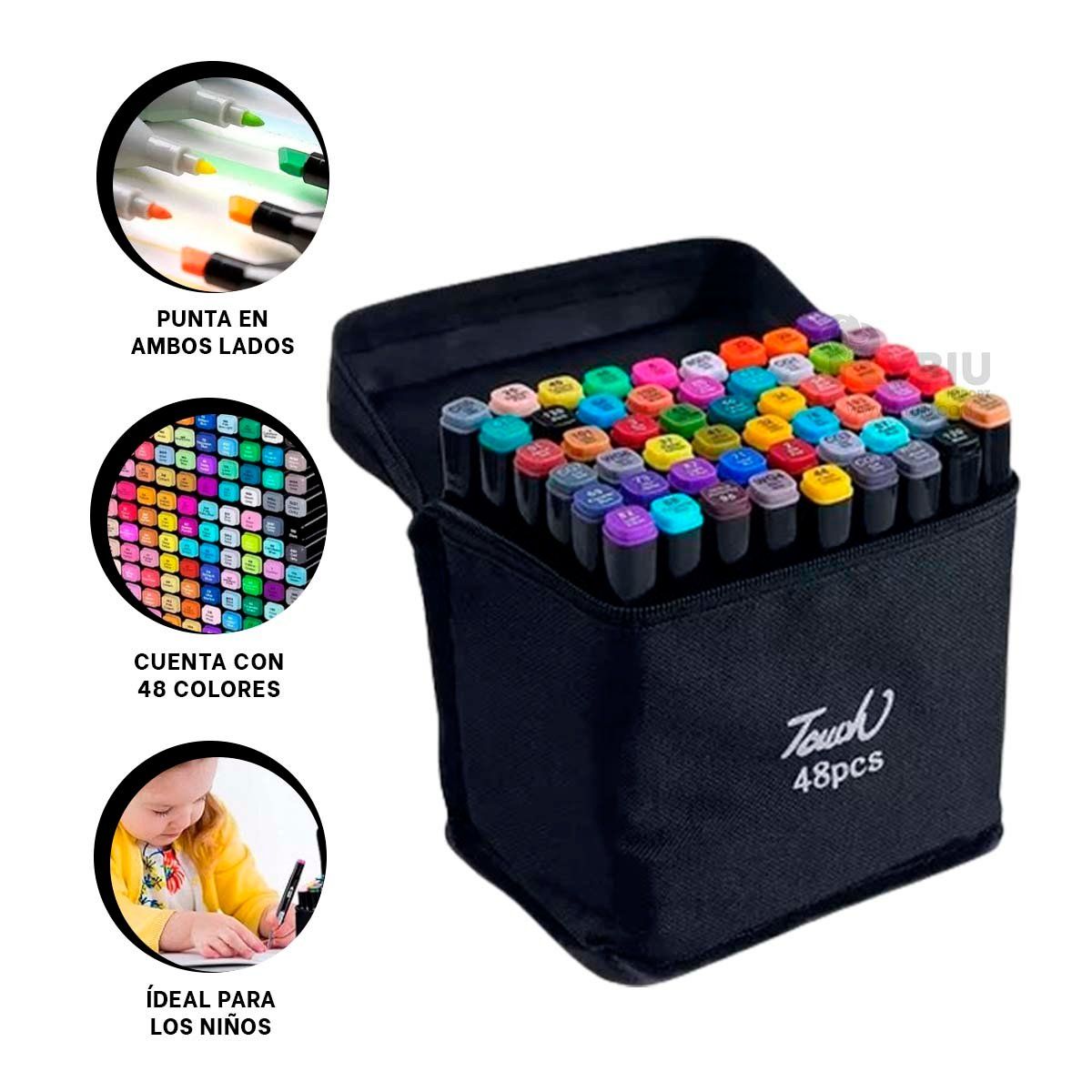 GENERICO - Set de Varios Plumones de 48 Unidades Y+Regalo Agendita