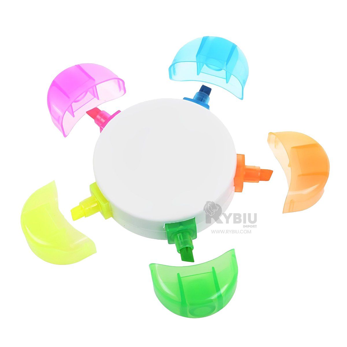 GENERICO - Resaltador con Diseño de Flor y Tonos Multicolor para Arte