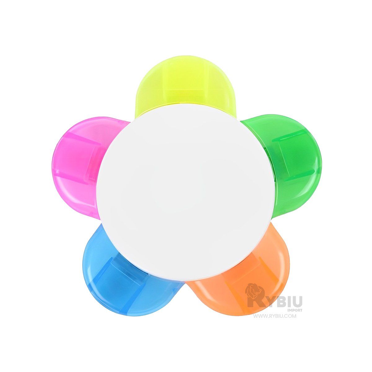 GENERICO - Resaltador con Diseño de Flor y Tonos Multicolor para Arte