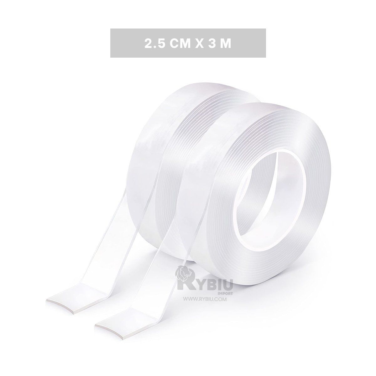 GENERICO - Tira para Pegar Cosas Util Transparente Y+Ligas de Regalo