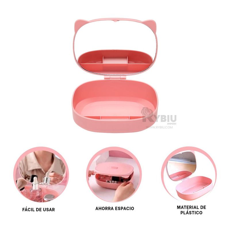 GENERICO - Cofre Moderno en Forma de Gato en Rosado Y+Ligas de Regalo