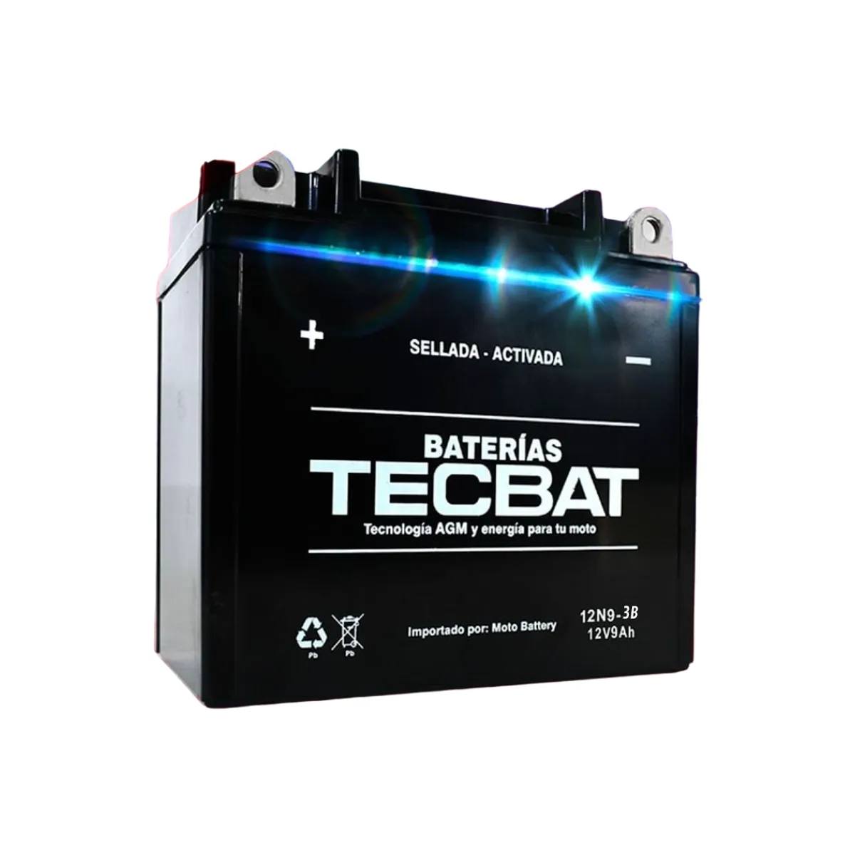 GENERICO - Bateria Tecbat 12n9-3b Cb450 Xr250 Xtz250 Pulsar200 Herohunk