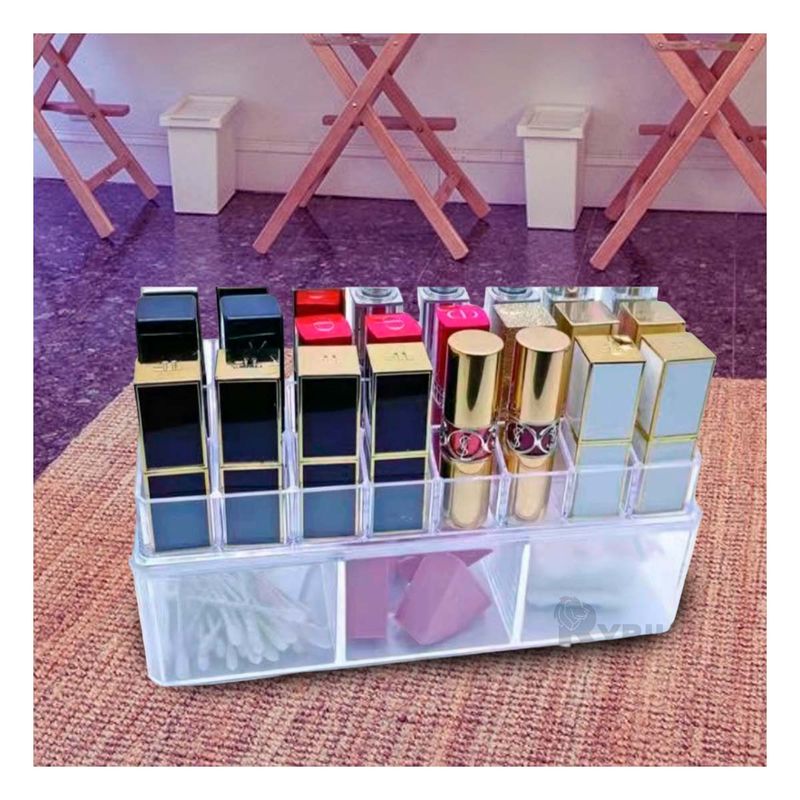 GENERICO - Caja de Labiales de Acrilico Transparente Y+Papel de Regalo