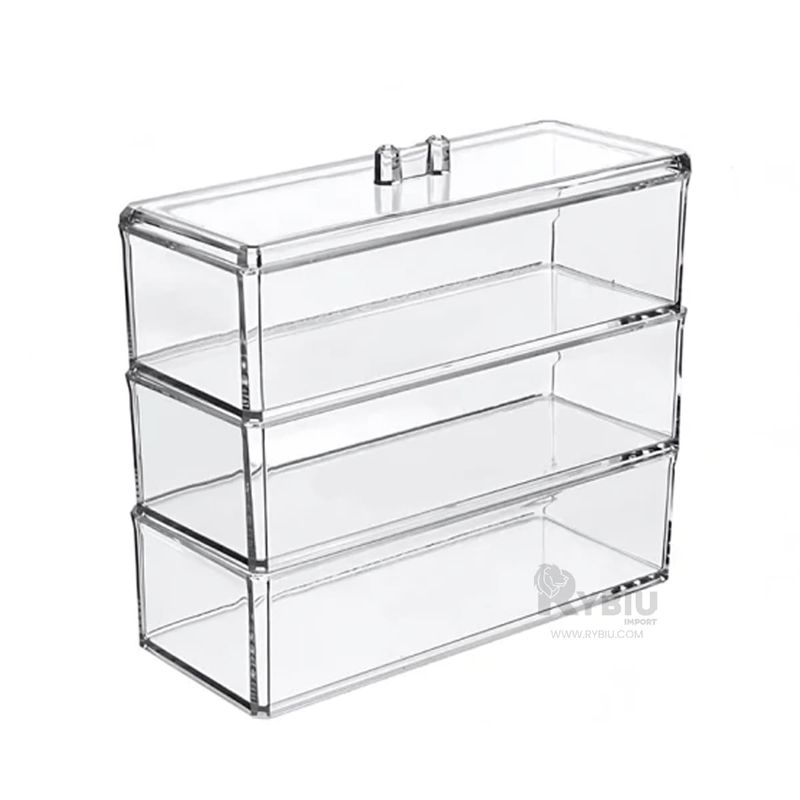 GENERICO - Organizador con 3 Divisiones Transparente Y+Regalo Stickers