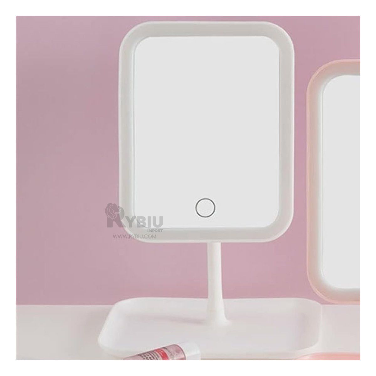 GENERICO - Espejo Led Tactil Cuadrado Practico de Color Blanco