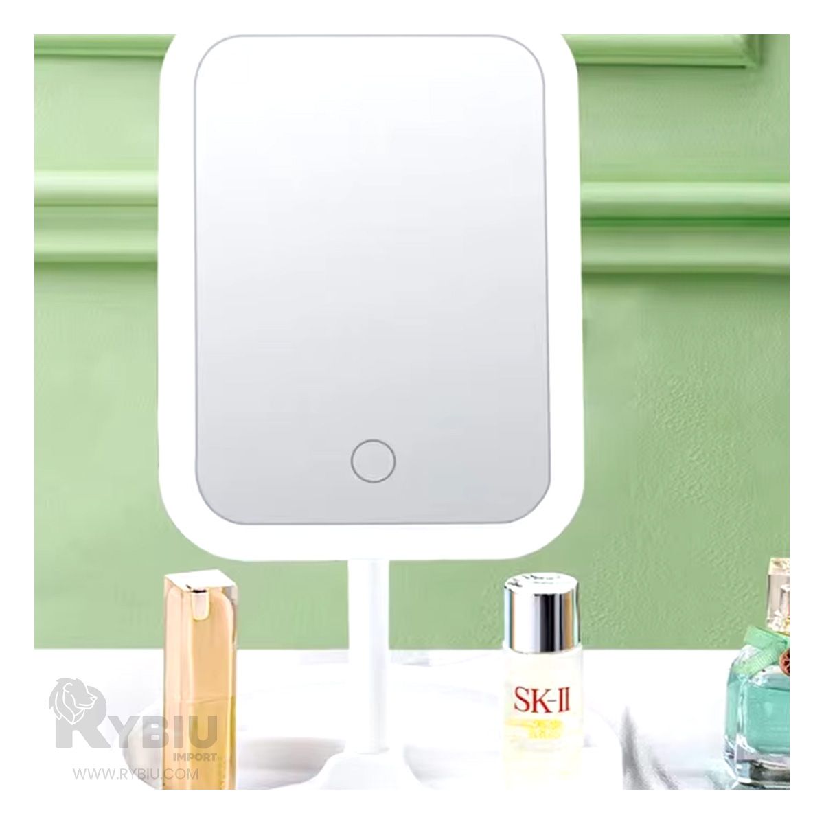 GENERICO - Cristal de Belleza Tactil Cuadrado Blanco Y+Regalo Stickers