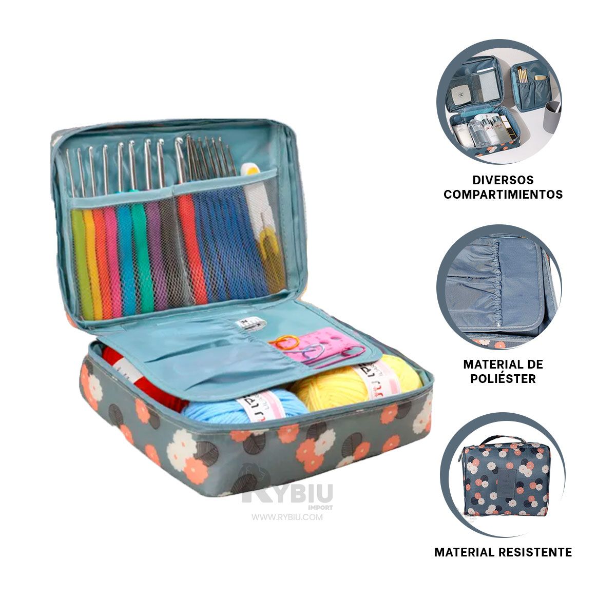 GENERICO - Maletin Bonito para Niñas en Azul Acero Y+Post-it Adhesivos