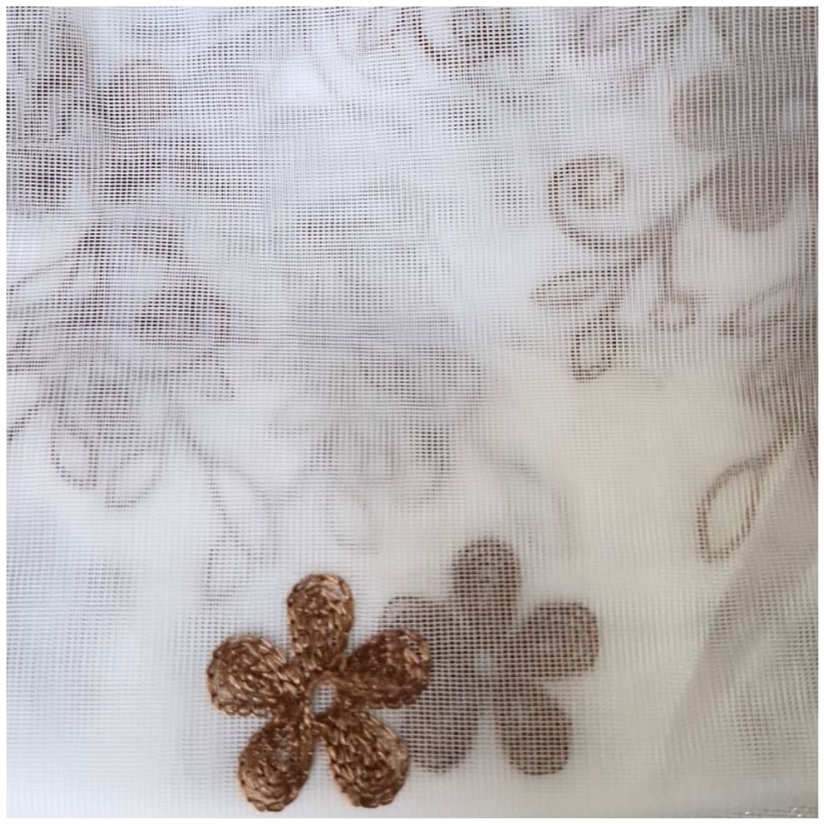 INSPIRA MARKET - Cortina de Voile cortina elegante 140 X 240 cm SET Flores