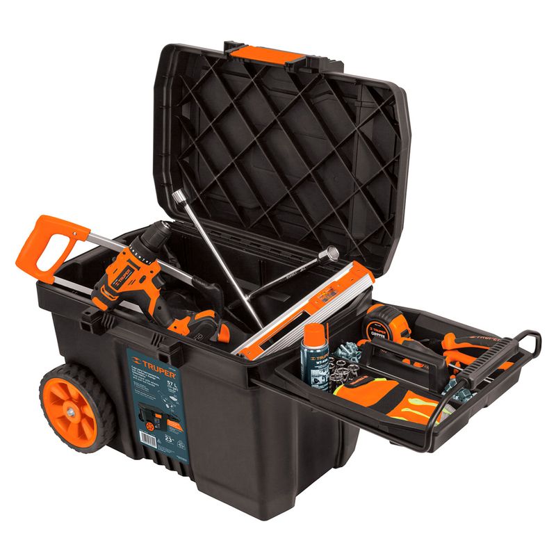 TRUPER - Caja para Herramientas 23 con Ruedas CHP-23R Truper