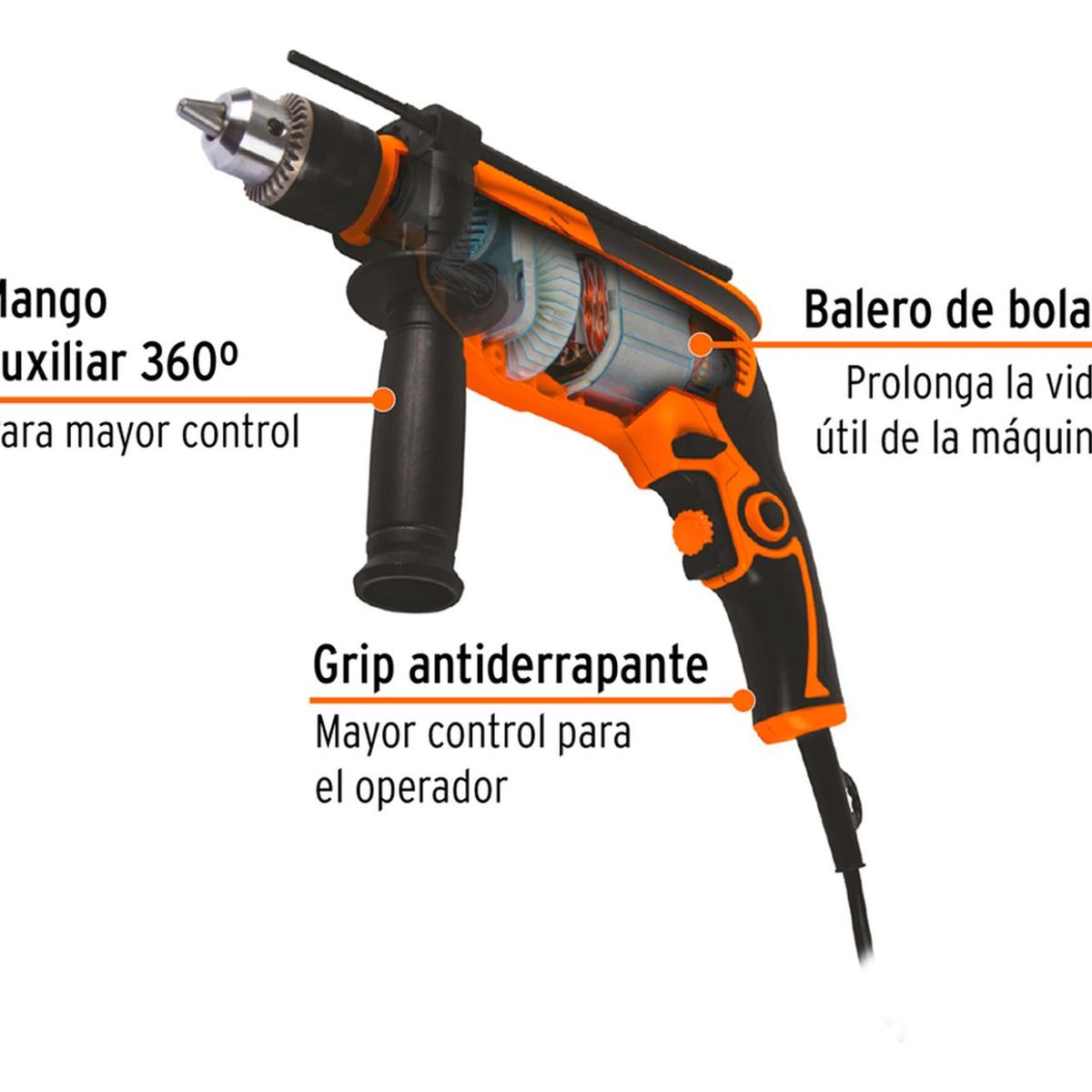 Truper - Taladro Percutor Profesional 700 W 1/2 Truper 15347