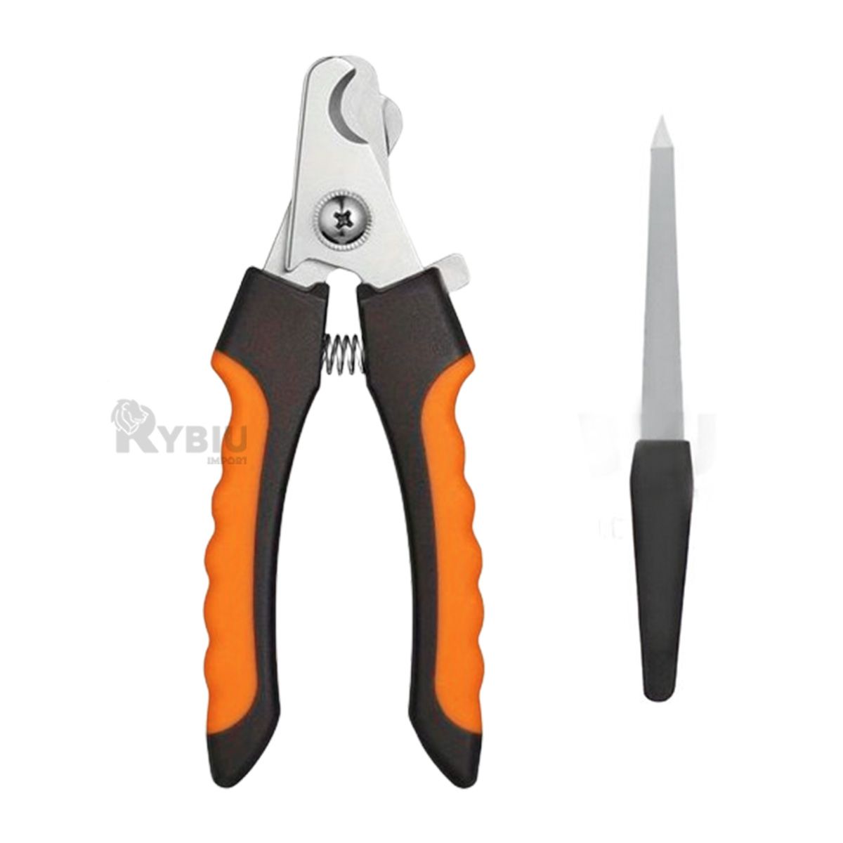 GENERICO - Tijera con Mango Comodo de Tono Anaranjado Y+Stickers