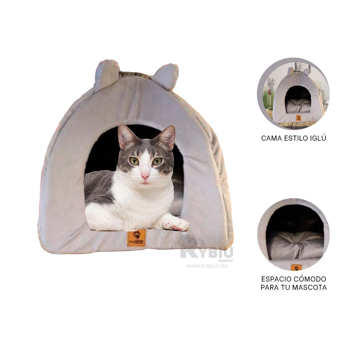 RYBIU IMPORT - Colchon en Talla L de Iglu Plomo Y+Papel de Regalo