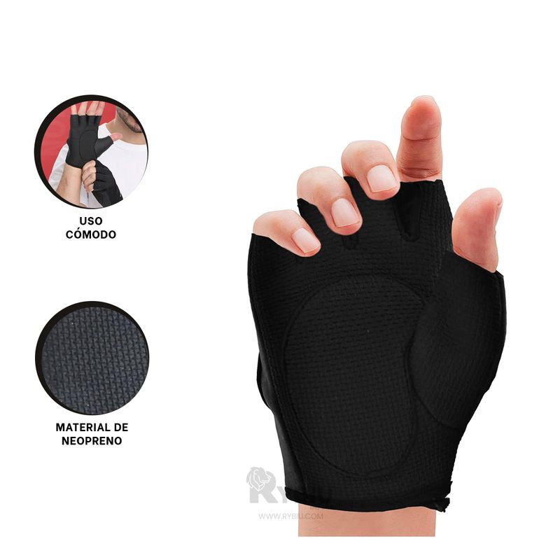 RYBIU IMPORT - Mitones de Levantamiento Deportivo en Negro Y+Gift Stickers