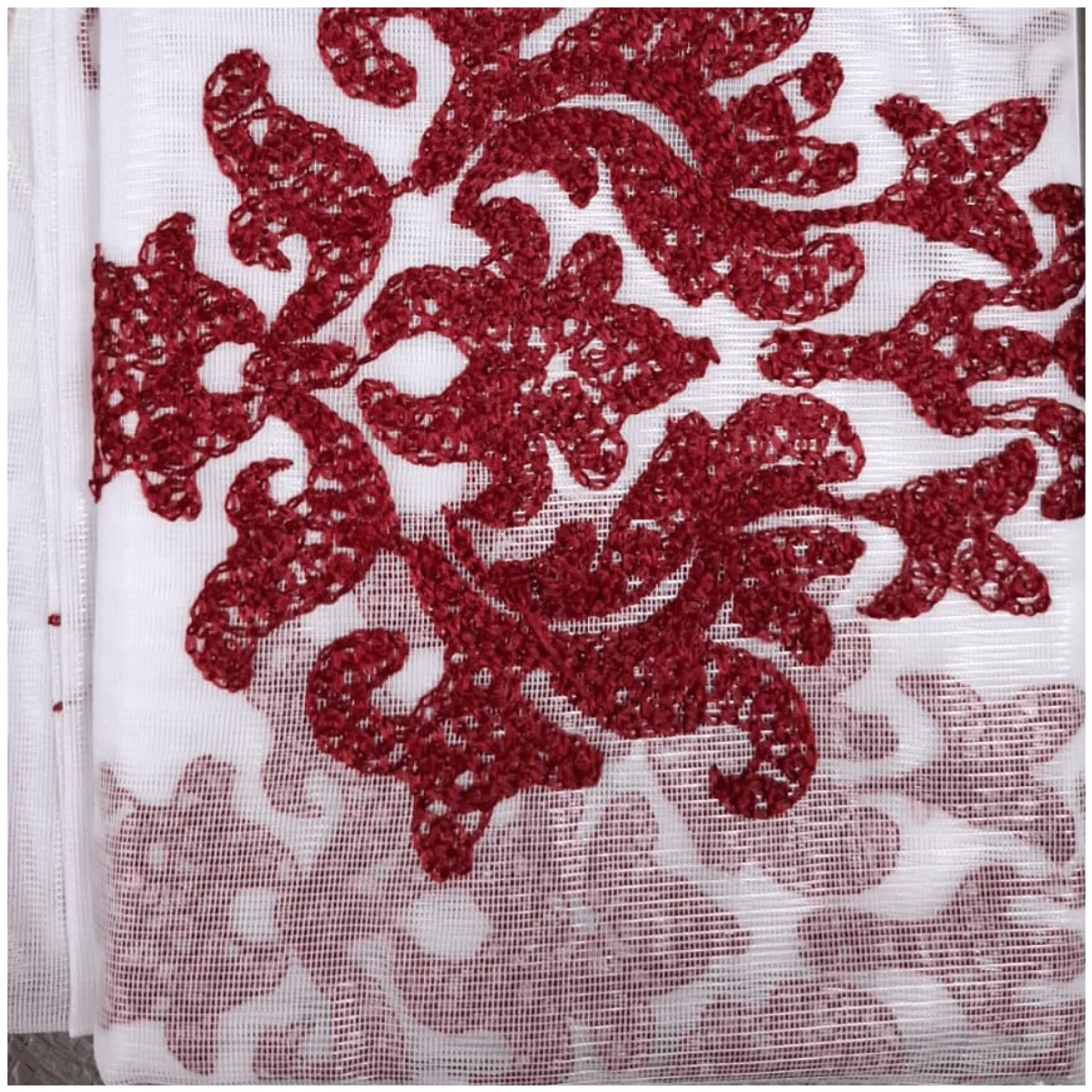 INSPIRA MARKET - Cortina de Voile cortina elegante 140 X 240 cm SET Bordado