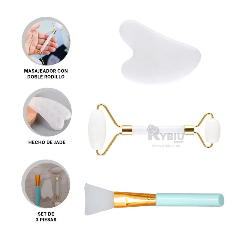 GENERICO - Piedra Facial en Color Blanco Y+Ligas de Regalo