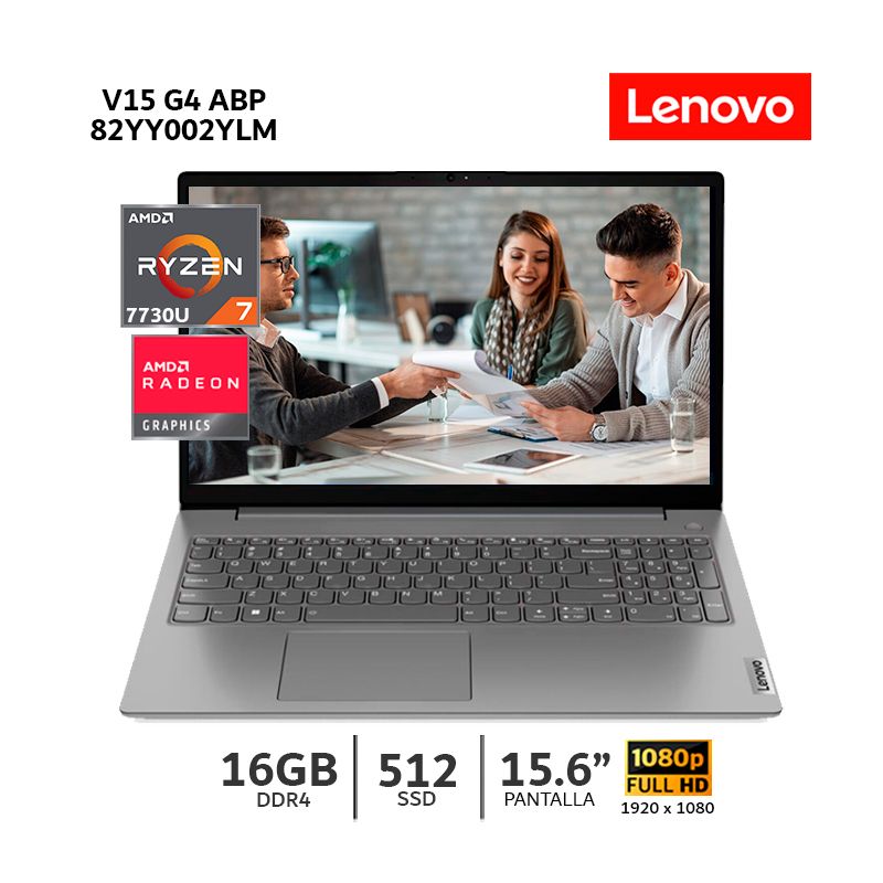 LENOVO - Laptop Lenovo V15 G4 ABP/ AMD RYZEN 7 7730U/ 16Gb Ram/ 512Gb SSD/ 15.6 FHD /Wind / 82YY002YLM