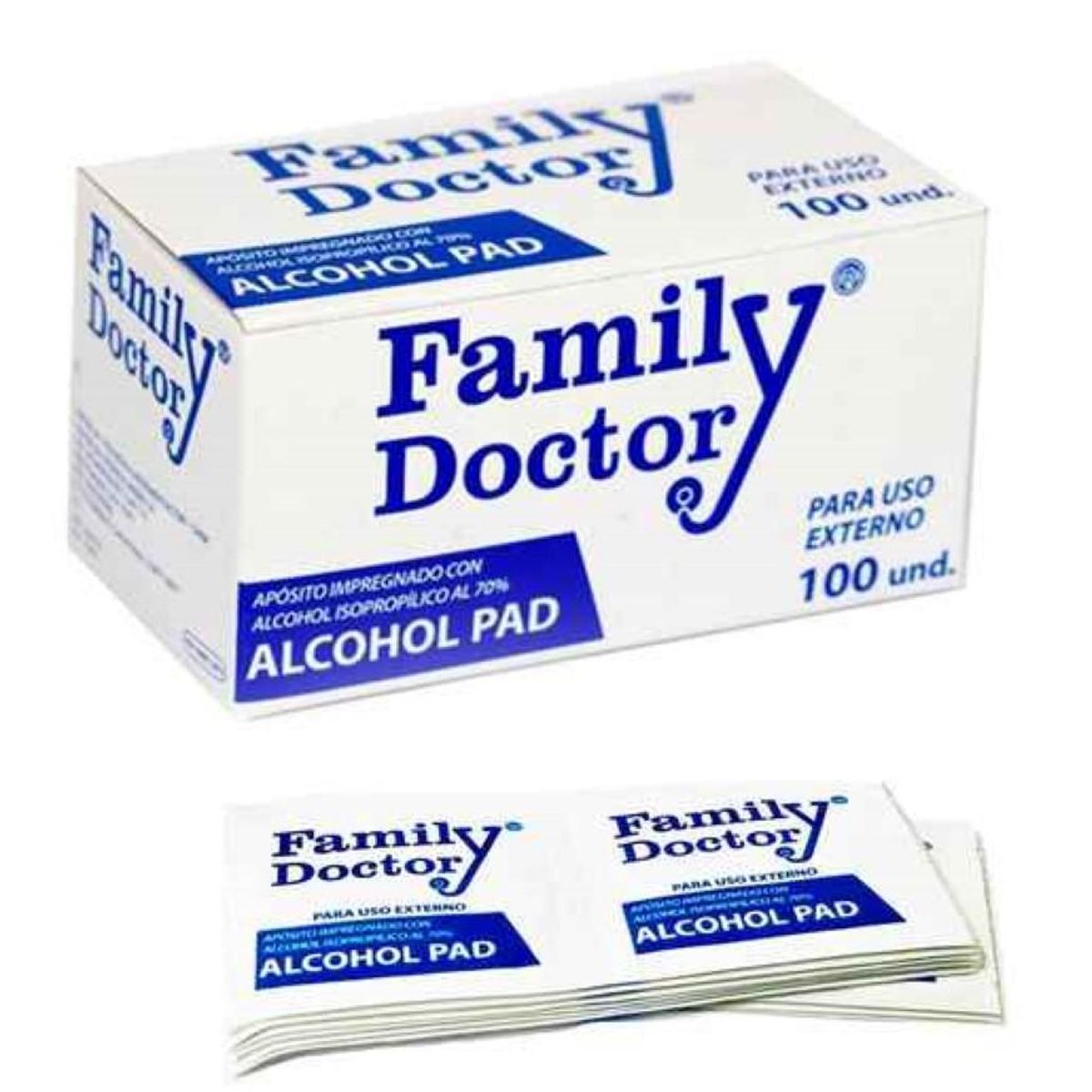GENERICO - Alcohol Pad Family Doctor Panitos Desinfectante 100 und