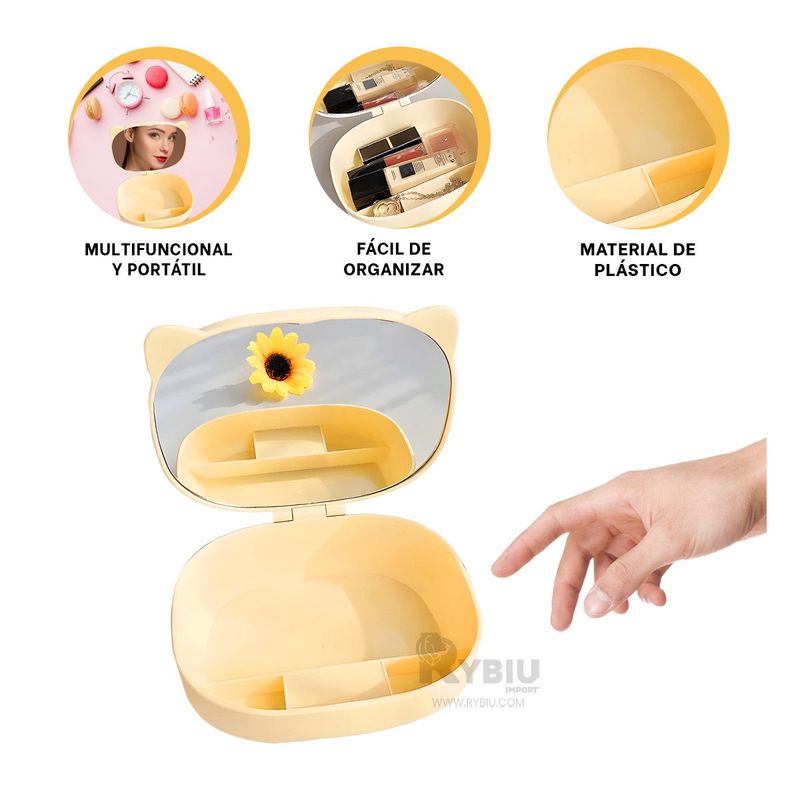 GENERICO - Organizador Portatil en Color Amarillo Y+Regalo Agendita