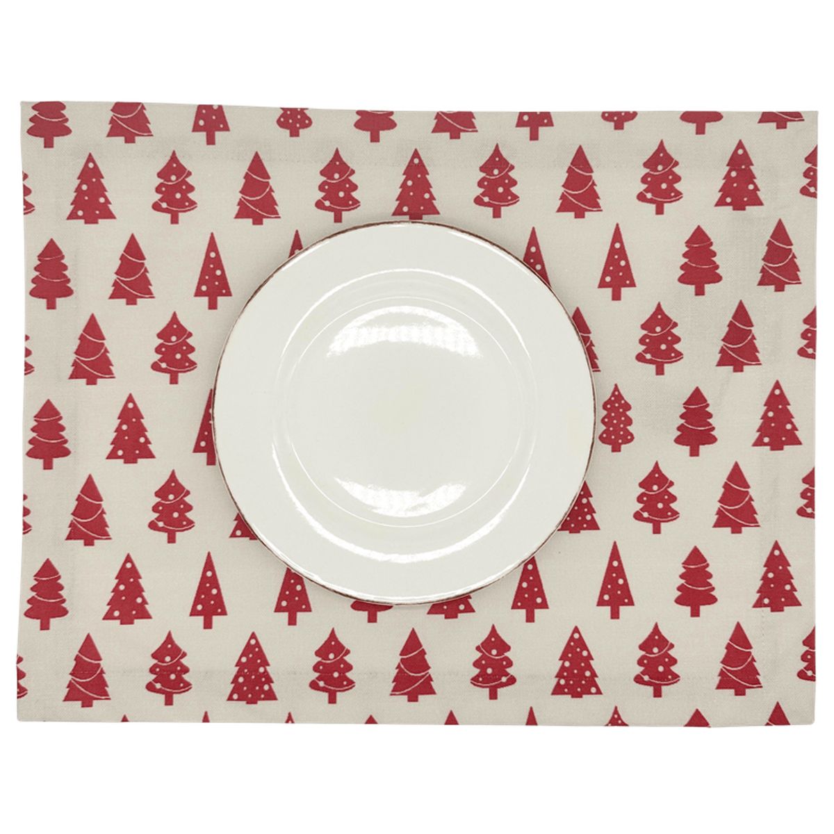 CASIOPIA - Set 4 individuales antimanchas WHITE CHRISTMAS