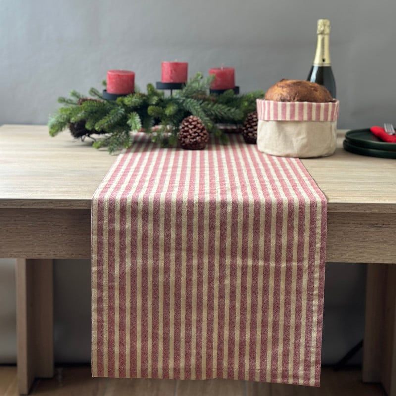 CASIOPIA - Camino antimanchas LUREX ROJO 150 m x 45 cm