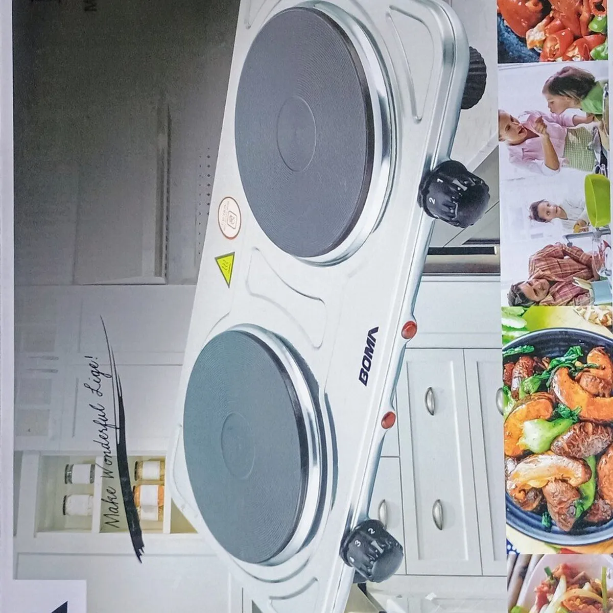 GENERICO - Cocina Eléctrica Boma 2 Hornillas BM-200K-1S