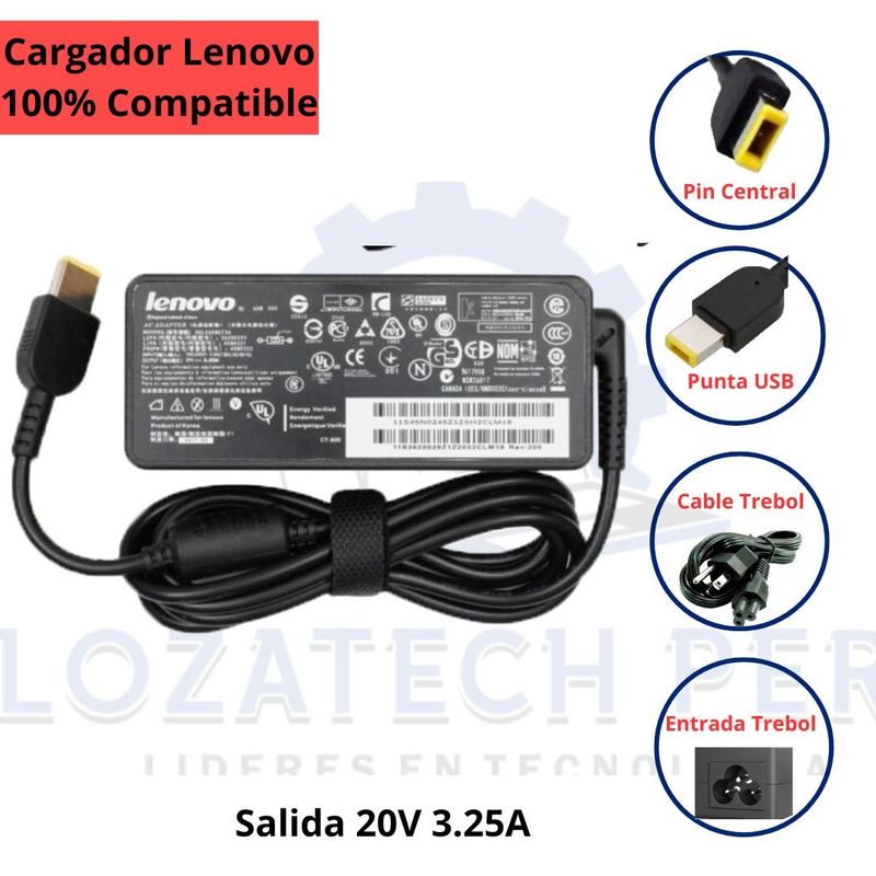 GENERICO - Cargador Para Laptop Compatible Con Le-20V 3-25A